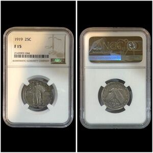 1919 STANDING LIBERTY QUARTER GRADED‎ NGC F15